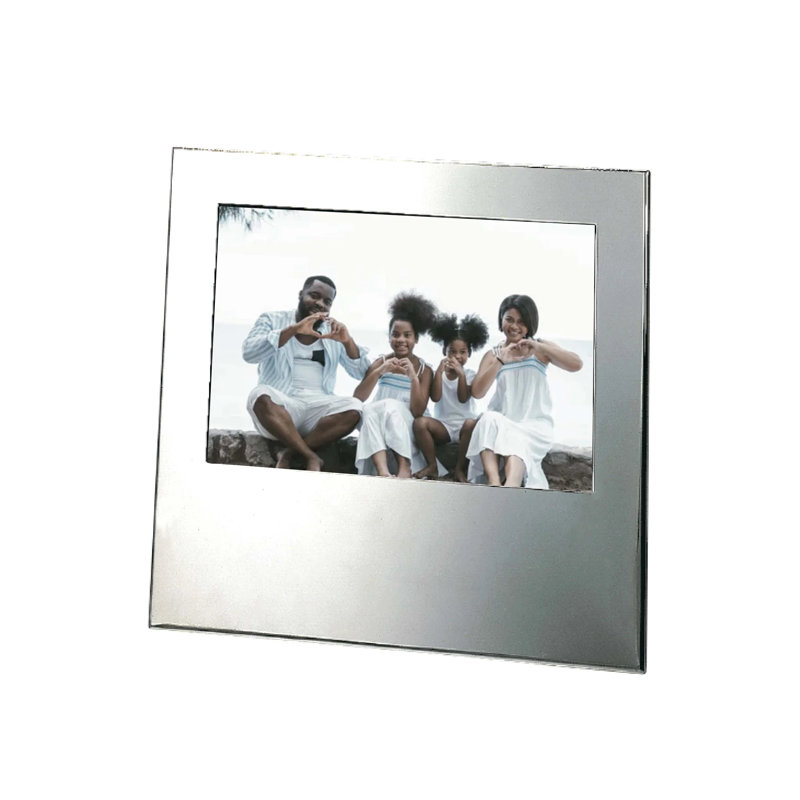 Nickel Plated Metal Matte Picture Frame, 4" x 6"