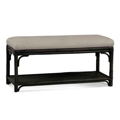 Summer Retreat Wicker Shelf Storage Bench
