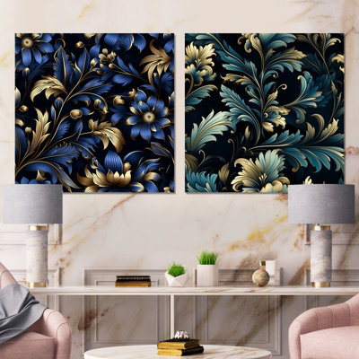 Plaisir - Ensemble de 2 reproductions d'art botaniques abstraites