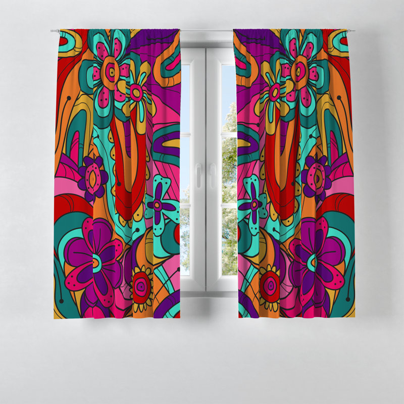 Semi Sheer Curtain Pair, 20" W x 61" L