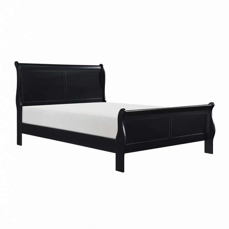 Cadre de lit (seulement lit), Double, Noir