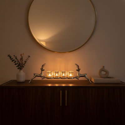 Jeremias Stainless Steel Tabletop Tealight Holder