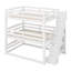Lit superposé triple double avec escalier de rangement-397741728