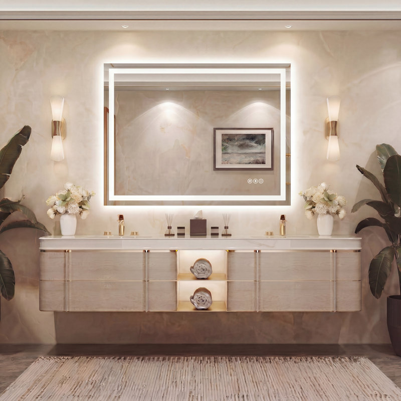 Miroir de salle de bain Lunara, 40 po x 32 po