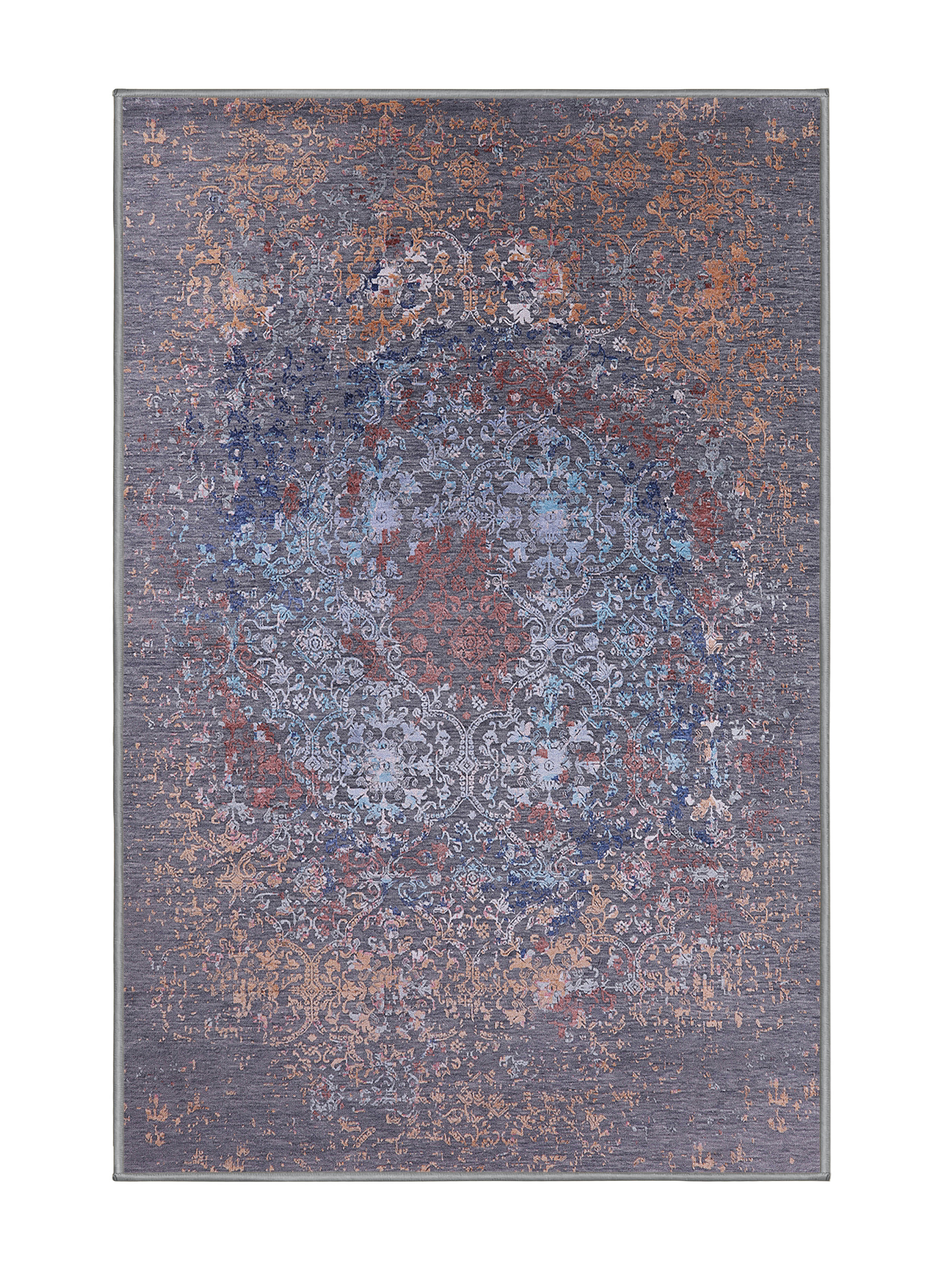 Bungalow Rose Abstract Blue/Purple Area Rug | Wayfair