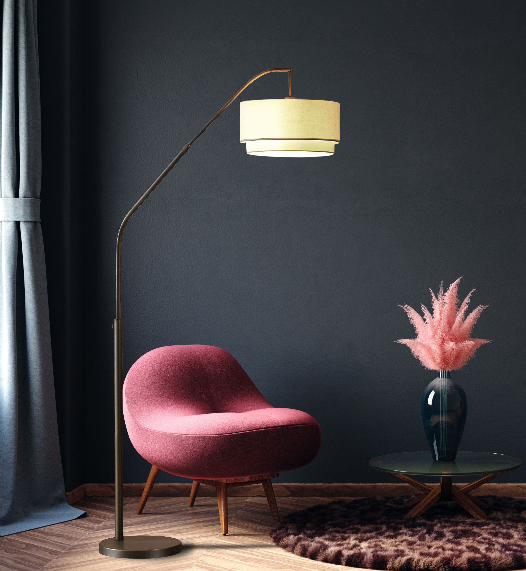 Orren Ellis 80'' Task Floor Lamp - Modern Lighting | Wayfair