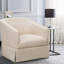 Fauteuil pivotant en jupe de lin Earl