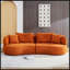 Canapé modulaire orange avec coussins amovibles Orange