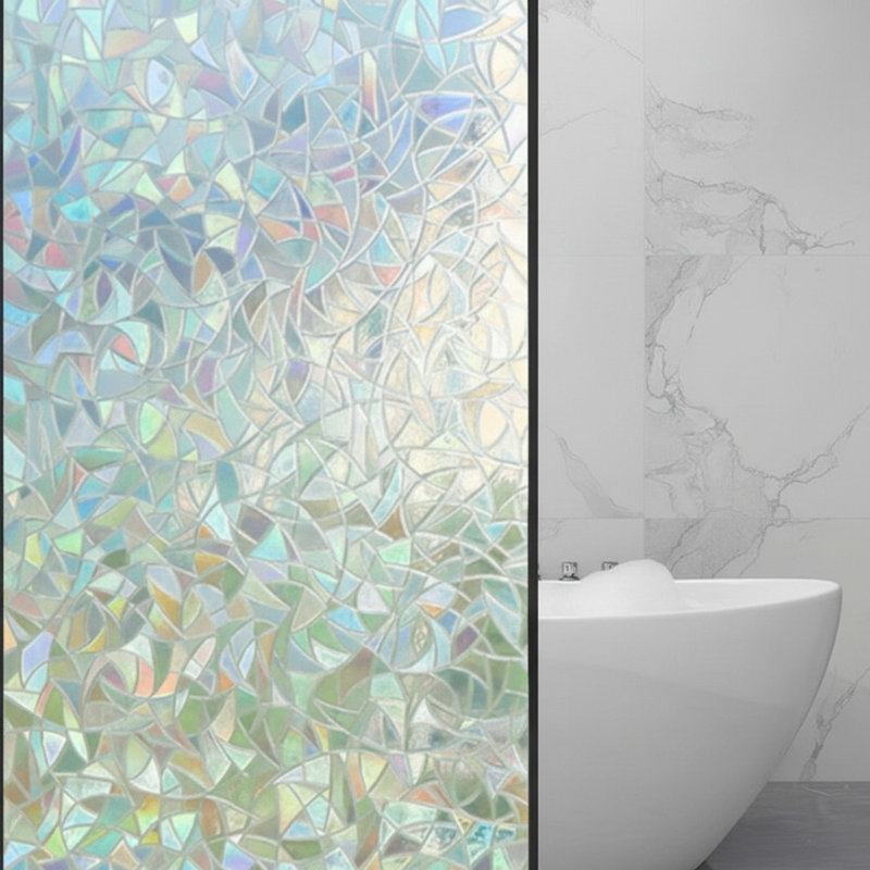 Privacy Protection Electrostatic Glass Film Bathroom Window Door Glass Sticker Adhesive-Free Privacy Protection Opaque Sticker For Home Privacy Decoration