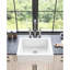 Évier de cuisine en céramique à tablier blanc de 24 po x l 19 po, bols profonds, design moderne haut de gamme, teinture et égratignure, qualité de surface durable, style