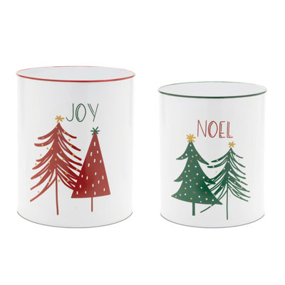 Pot à fleurs en métal et Noël