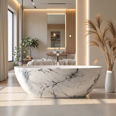 Baignoire autoportante 65 po Marble
