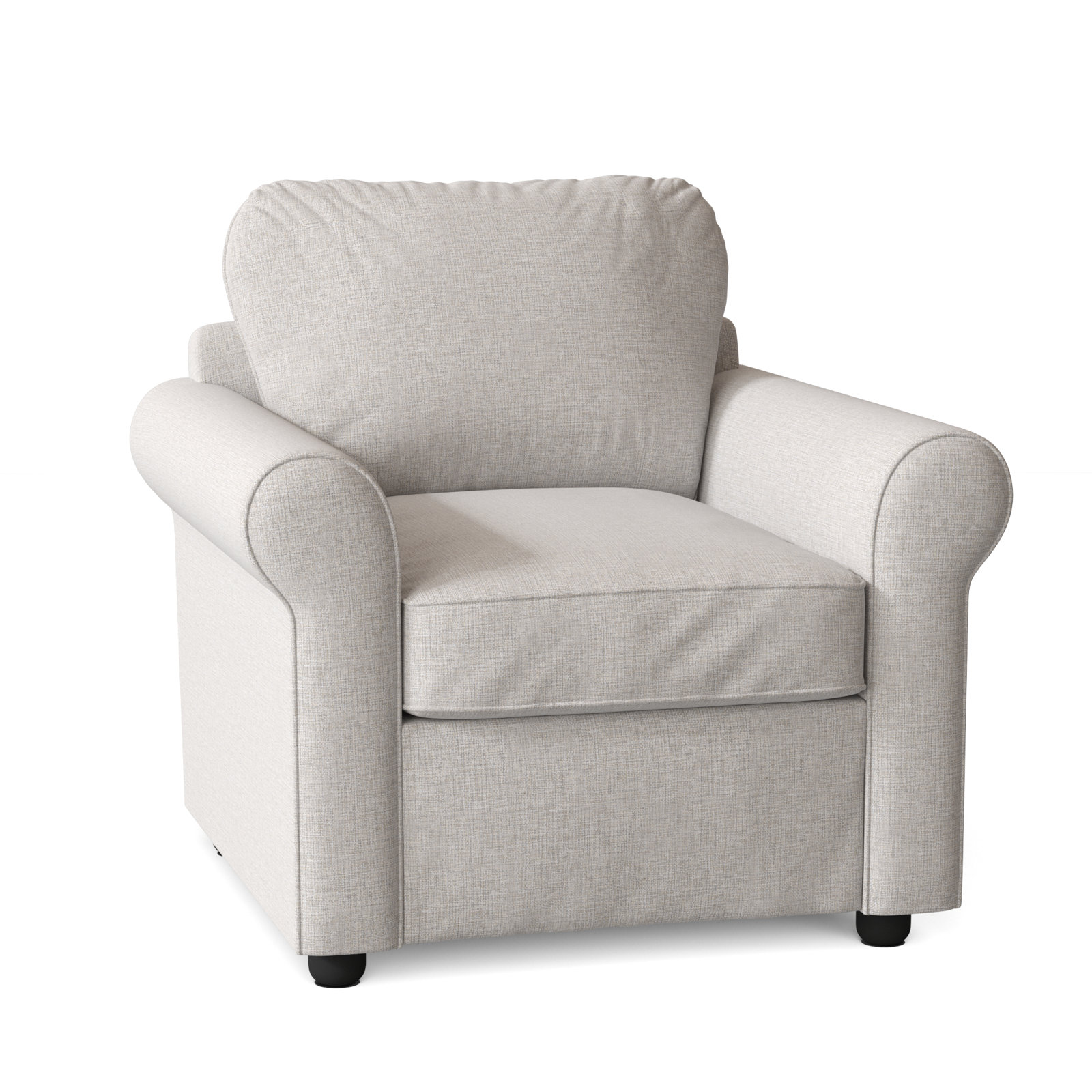 Warrington Armchair, Drusky Ivory Sustain® Basketweave