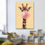 «Giraffe Bubble Gum», reproduction sur toile-855682773