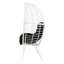 Chaise de patio noire et blanche avec coussin amovible