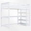 Lit mezzanine avec bureau intégré et tablettes-113752950-113752951