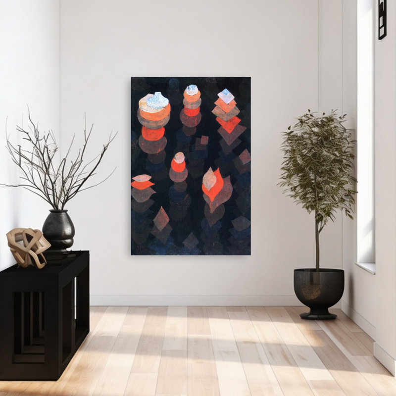 «Croissant de la nuit», reproduction d'art mural classique contemporain abstrait, H 48 po x l 32 po