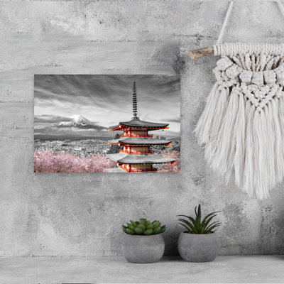 Dashiell Contemporary Art Abstract Contemporary Cherry Tree Architecture Flower Wall Art - Wrapped Canvas Print