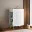 21.6" White Bathroom Vanity With Single Ceramic Sink