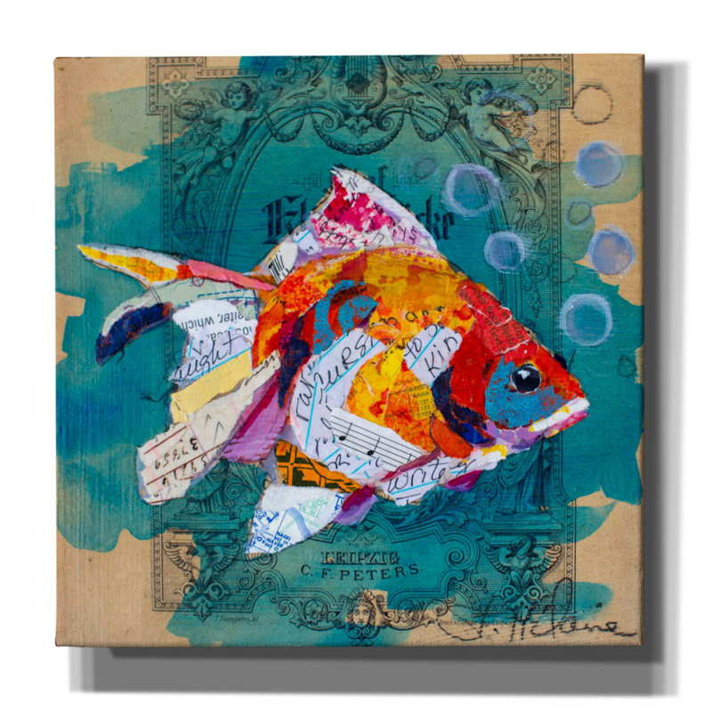 «Hallan Fan Tail Fantasy» sur toile par St. Hilaire Elizabeth, reproduction, H 12 po x l 12 po x P 0,75 po