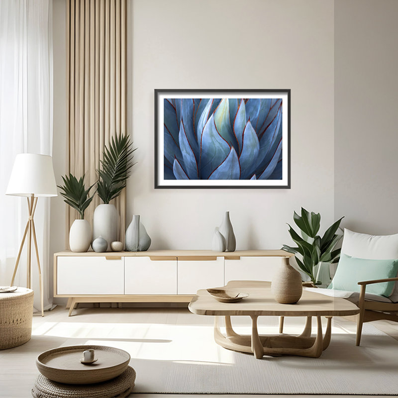 Blue Agave Abstract Print by Robin Wechsler, 16" H x 24" W