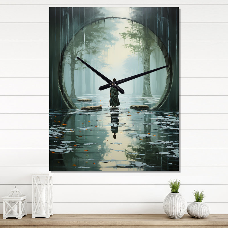 Horloge murale Hinduisim Divine Journey I - Hindouisme surdimensionné, H 32 po x l 24 po x P 1 po