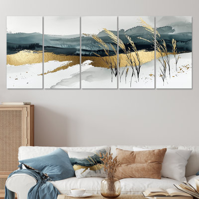 Black Winters Hush Landscape II - Ensemble de décorations murales paysage d'hiver