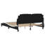 Base de lit vidaXL Viana avec DEL sans matelas noir et blanc 152x203 cm