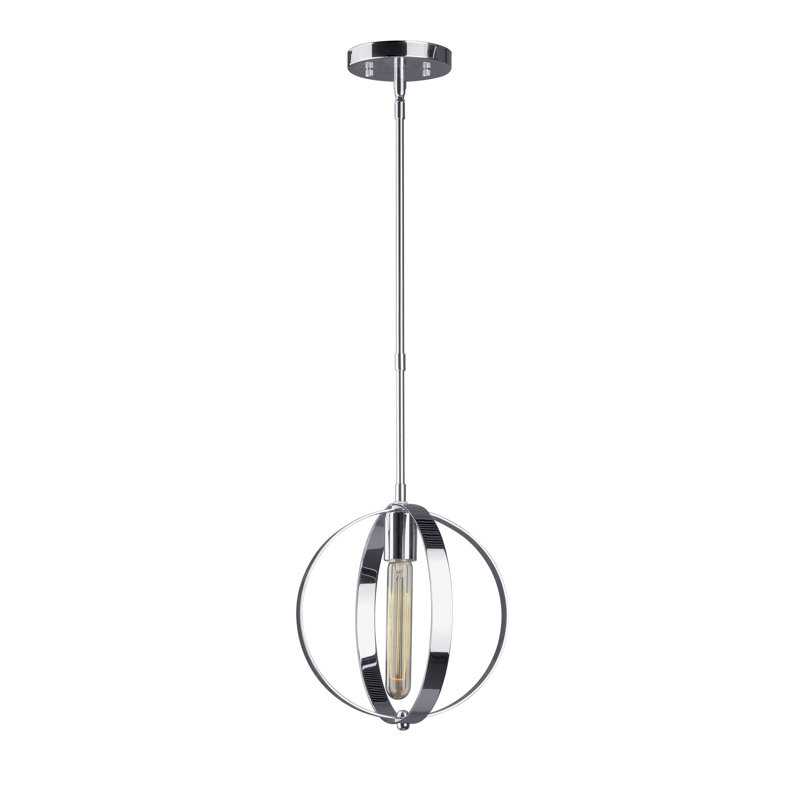 Brahim 1 - Light Single Pendant, Chrome, 14" H x 10" W x 10" D