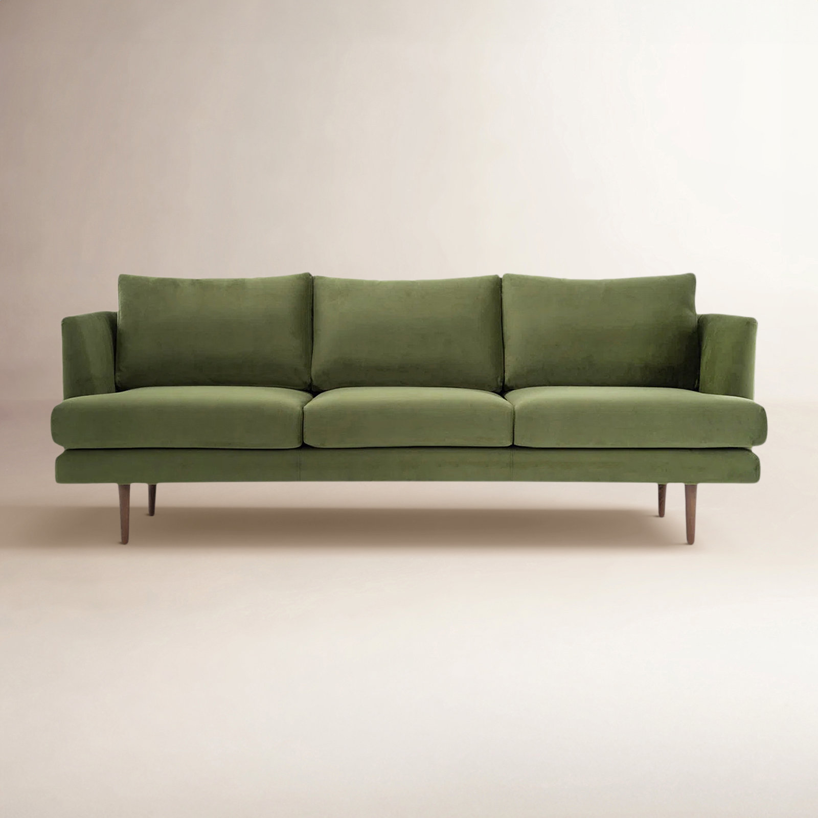 Miller 84" Velvet Sofa, Olive Green Velvet