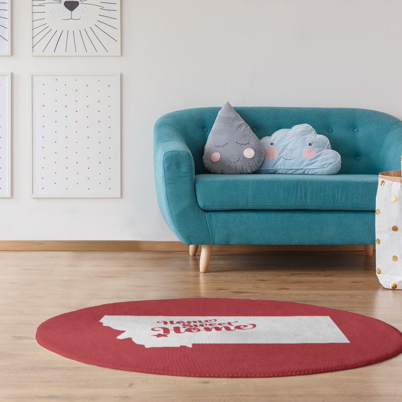 Chenille Indoor Rug, Round 5'