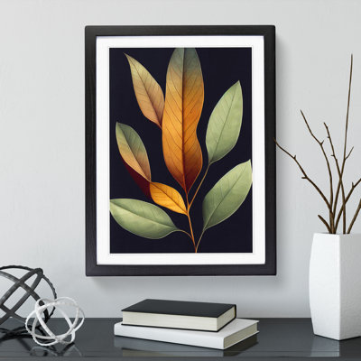 Pretty Leaves Art No.1 - Single Picture Frame Print