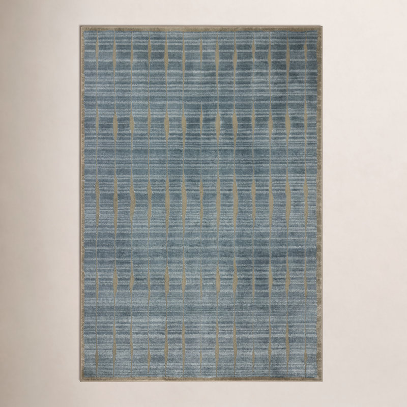 Tapis bleu océan / olive Chris Loves Julia x Loloi Calvin, Rectangle 9 pi 6 po x 12 pi 6 po