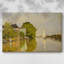 Claude Monet "maisons sur la rivière Zaan à Zaandam" - Art mural de qualité musée sur toile tendue-2108613071
