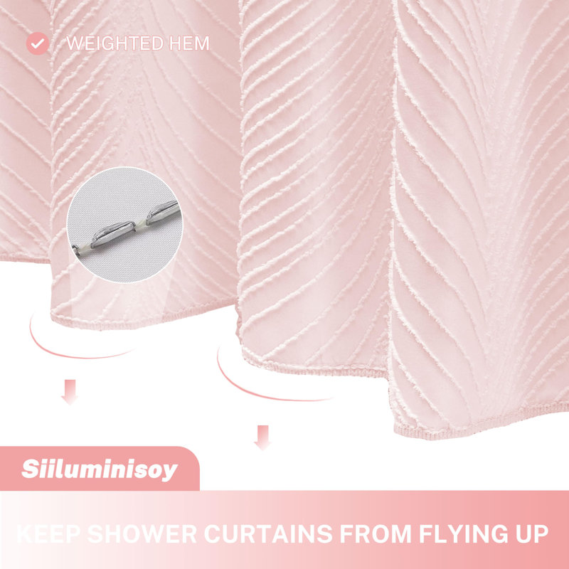 Fabric Shower Curtain, Pink