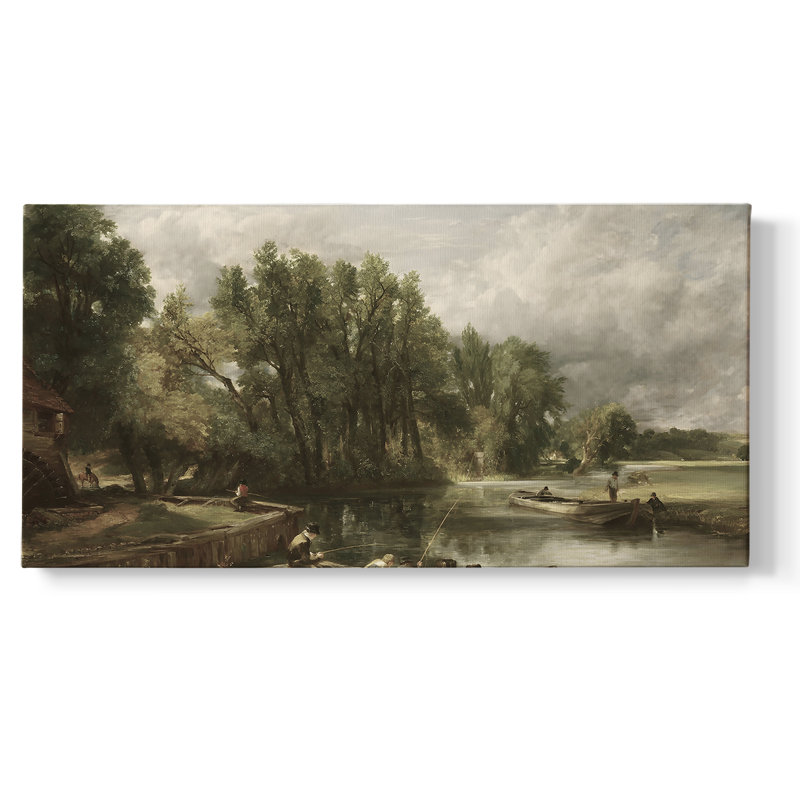 Série paysage - DCCXLI- Toile tendue avec châssis - Prêt à accrocher, H 16 po x l 32 po