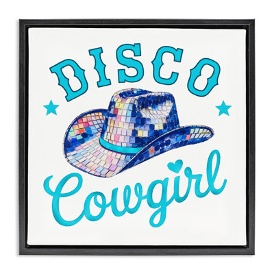 Cadre flottant Turquoise Cowo Cowgirl, design par Amanda Greenwood