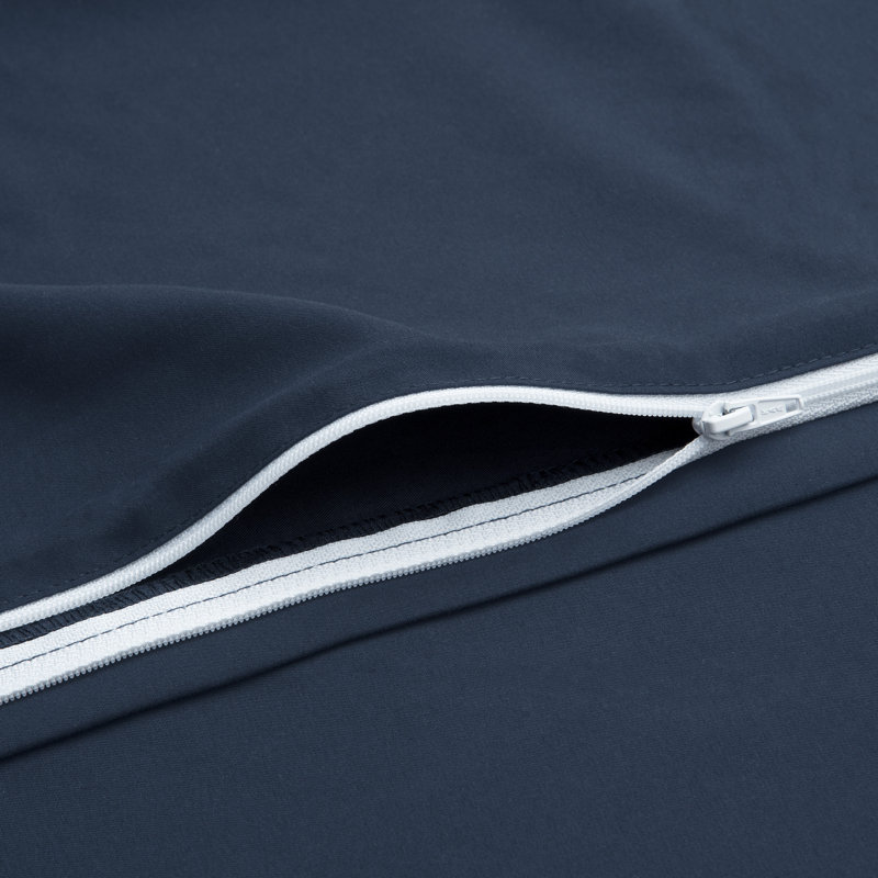 Ensemble de housse de couette ultra-doux, Housse de couette grand + 2 taies d'oreiller, Bleu minuit