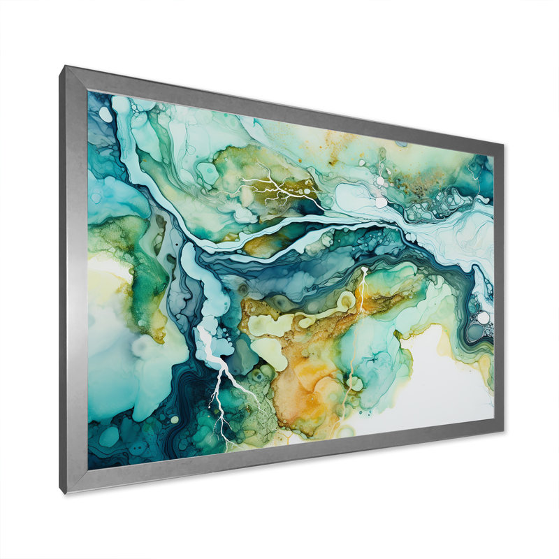 «Dreamscape Lakes Rivers», impression sur toile, Cadre simple argenté, H 12 po x l 20 po x P 1 po