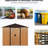 8 Ft X 4 Outdoor Metal Shed In Coffee. Stable, With Painting. Has Lockable Door, Window & Ventilation For Comfort Coffee 8x4 Storage Lawn. Galvanized Steel Panels. Better Organization-117994350