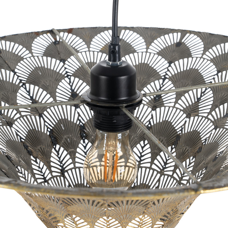Adaminah 1 - Light Gold Geometric Pendant