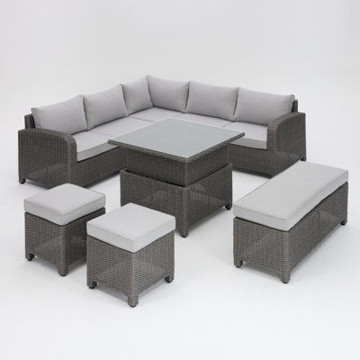 Clontz 9 - Person Garden Lounge Set with Cushions