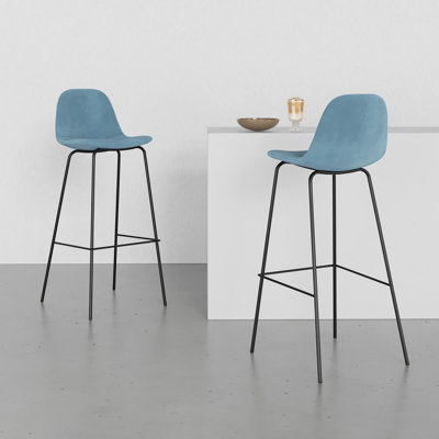 Kody Upholstered Stools with Steel Frame