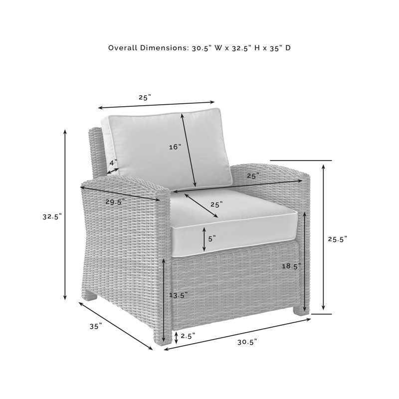 7 - Person Patio Conversation Set with Cushions, Gray, Gray