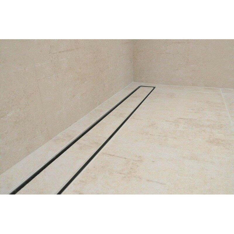 Stainless Steel Linear Shower Drain, Tile Insert Vertical Adjustable Leveling Feet