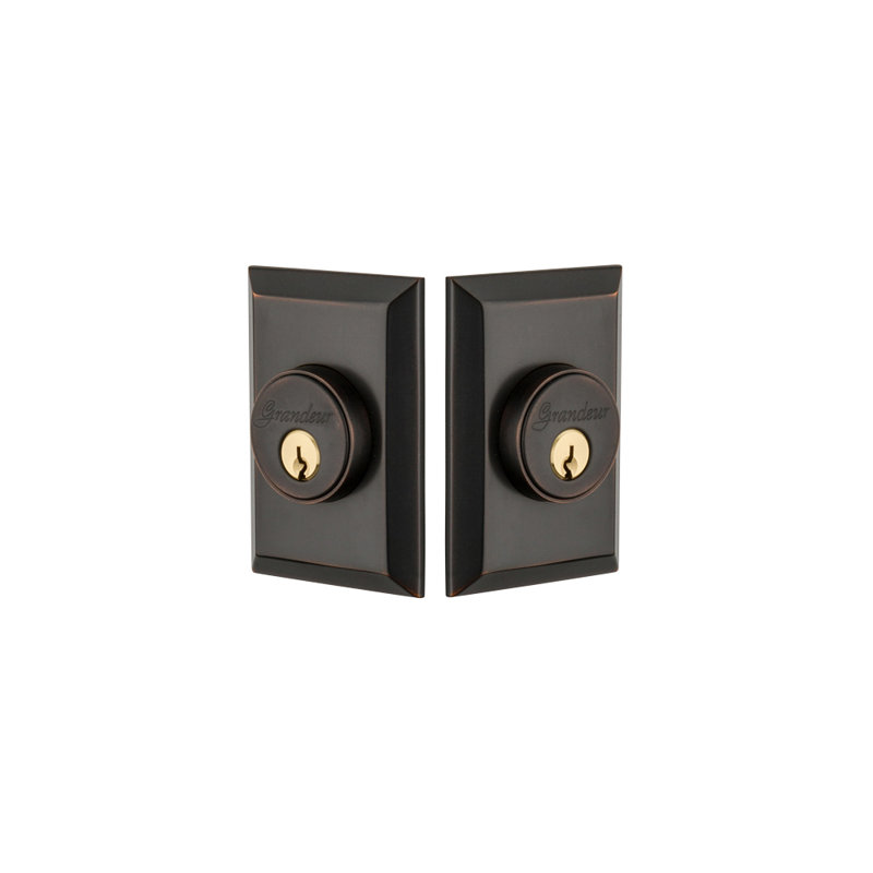 Verrou double cylindrique Fifth Avenue, Bronze intemporel
