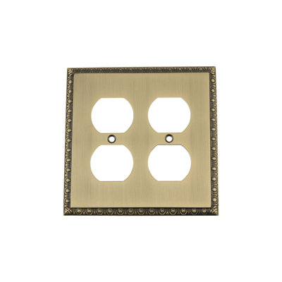 Egg and Dart 2-Gang Duplex Outlet Wall Plate