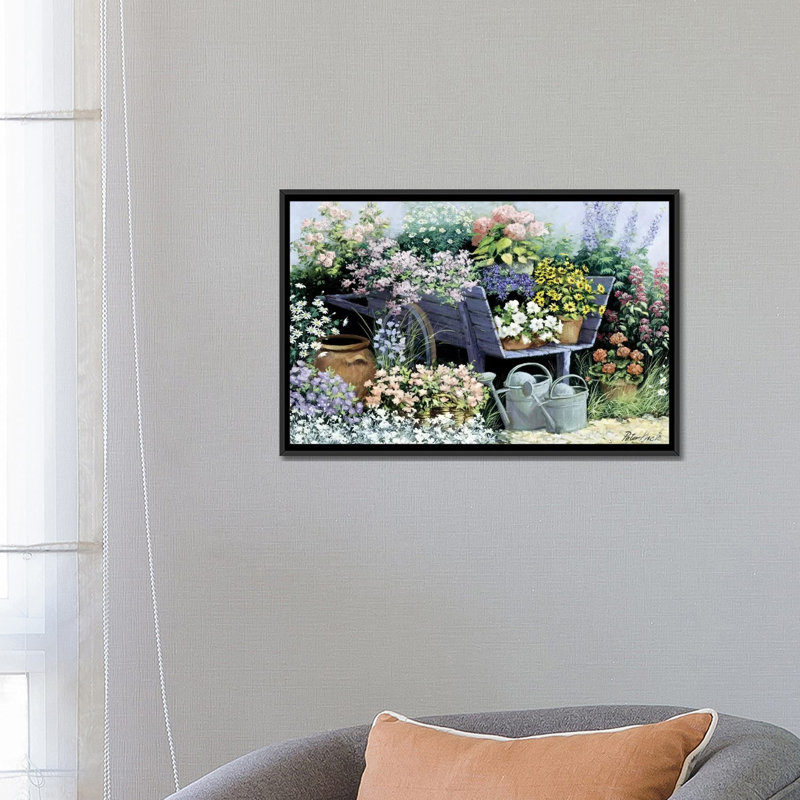 « day », reproduction sur toile, H 18 po x l 26 po x P 1,5 po, Pas de tapis, Toile avec cadre noir