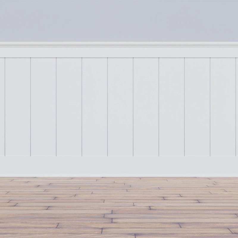 Deluxe Shiplap with a Nickel Gap 8' Length PVC Wainscoting Kit, 40"