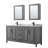Daria 72'' Double Bathroom Vanity with Carrara Marble Top with Mirror-70404268-70404269-70404270